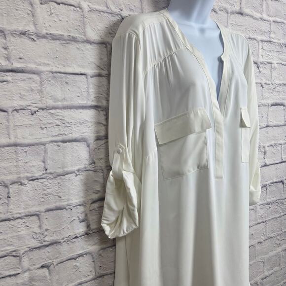 NWT Torrid Blouse Size 3X (22-24) Harper White Georgette Popover - Picture 4 of 15